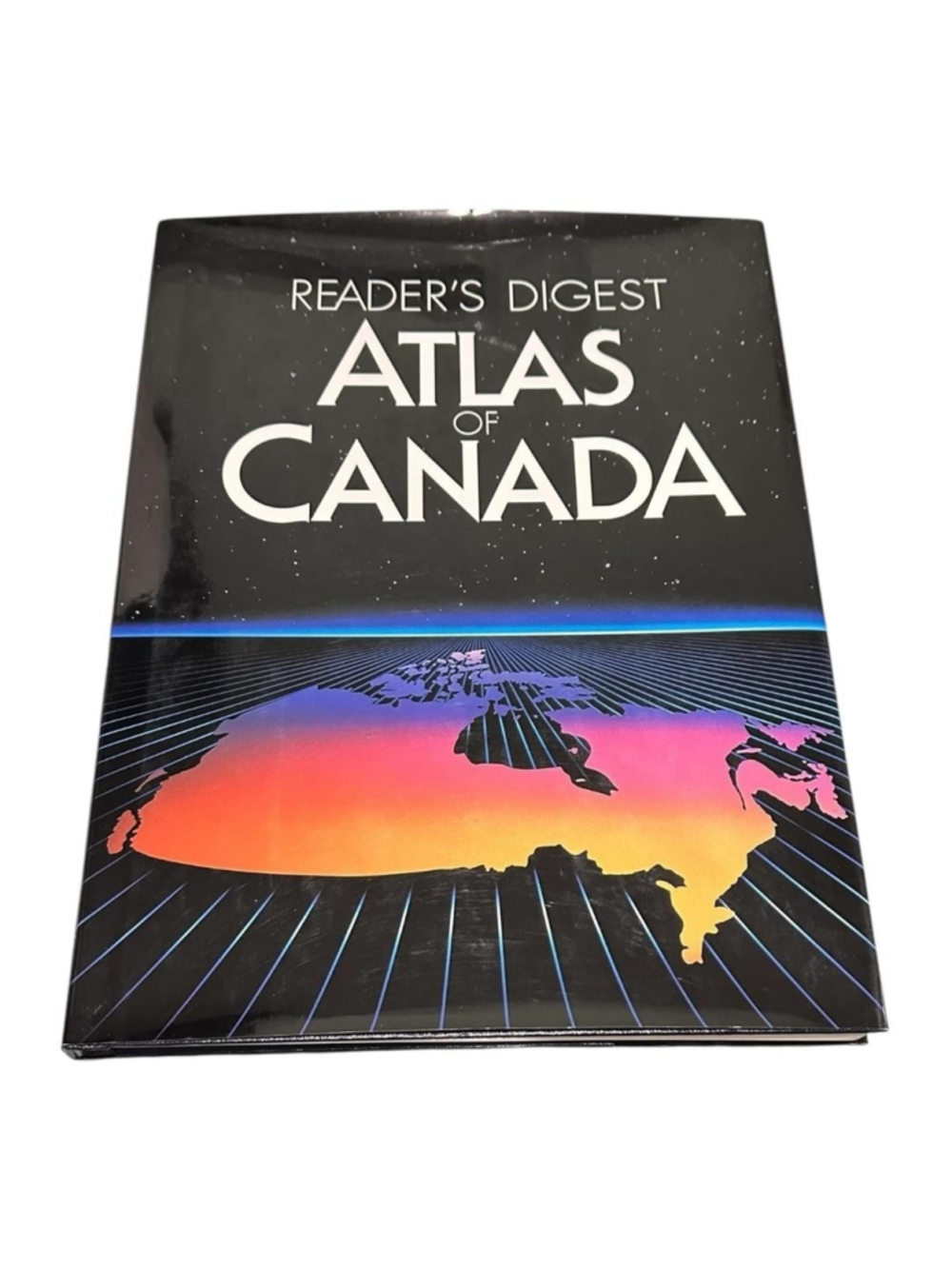 Vintage Reader's Digest Atlas Of Canada Hardcover Black Maps Geography Travel